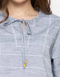 COR BLU TOP WVN IKAT