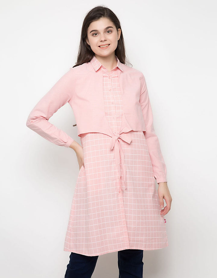 Cardinal Girl Tunik Print Checkers