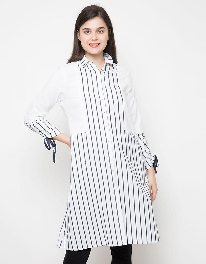 Cardinal Girl Tunik Aksen Print Stripes