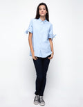 Lois Girl Blus Lengan Pendek Detail Pita