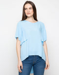 Lois Girl Blus Lengan Pendek Aksen Layered