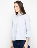 Lois Girl Blus Lengan Tiga Perempat Detail Stripe Tape