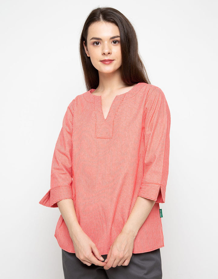 Point One Girl Ishica Red Blouse