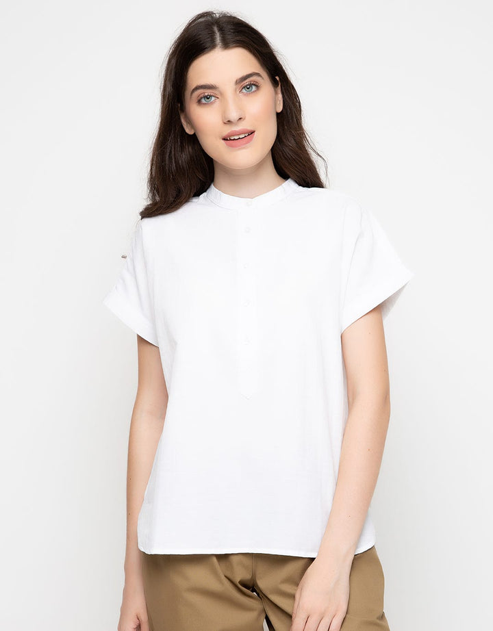 Point One Stefanie White Blouse
