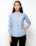 BLOUSE STP W CONTRAST