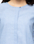 BLOUSE STP W CONTRAST