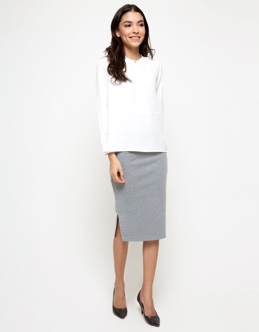 L/S TOP W SLITS & SK