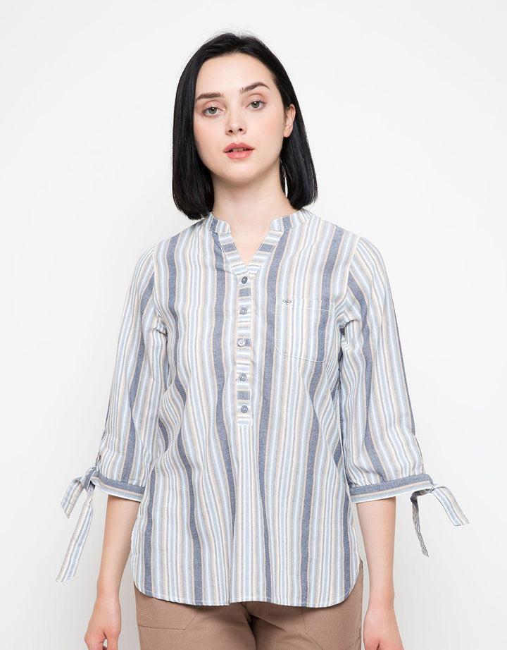TRISET Blus Print Stripes