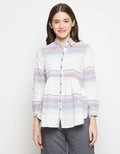 TRISET Blouse Stripe Motif