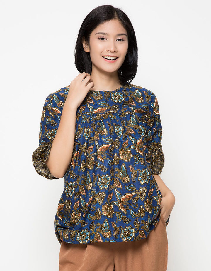 Winggo Blue Ivy Batik Ruffle Sleeve
