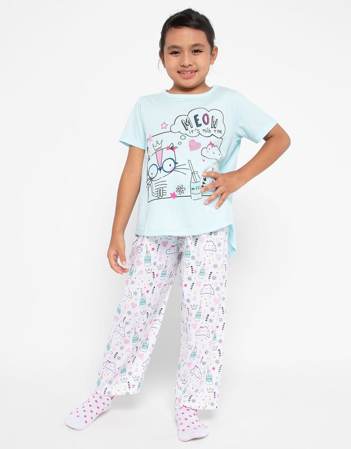 Boboo Girls Pajamas It's Milk Time