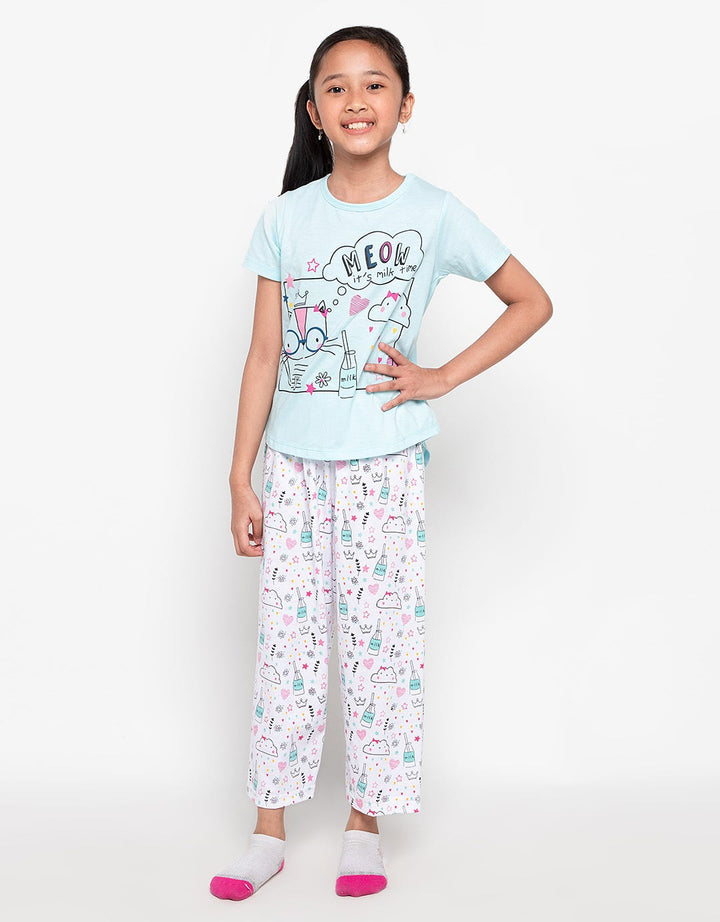 Boboo Girls Pajamas It's Milk Time