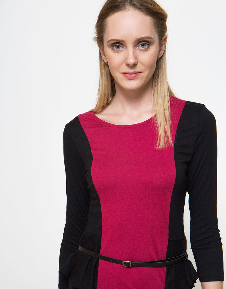 BODYTALK Dress Dua Warna Wanita