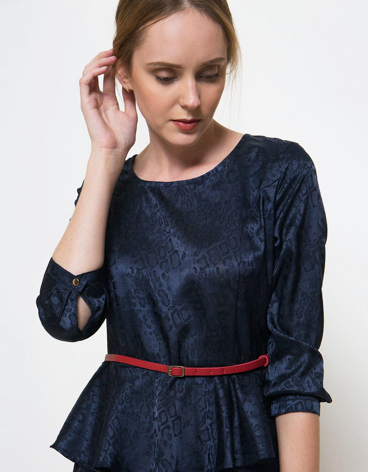 BODYTALK Dress Print Lengan Tiga Perempat Wanita