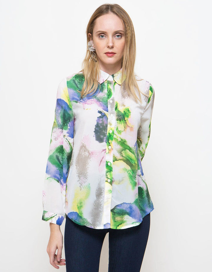 BODYTALK Kemeja Lengan Panjang Print Abstrak