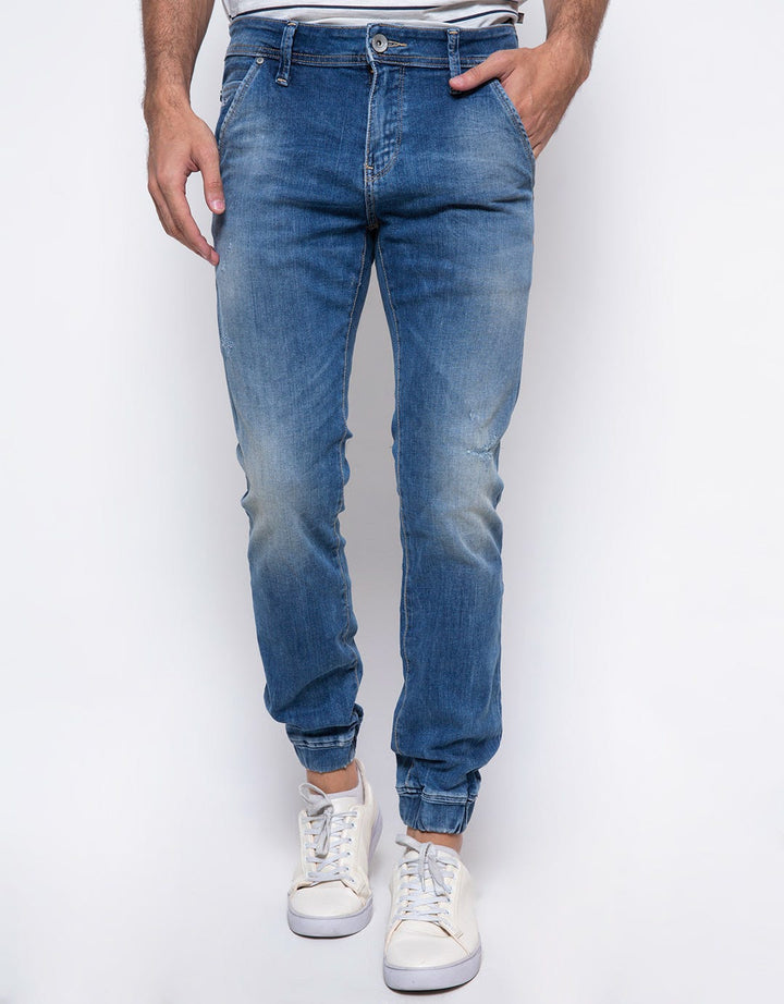 Bombboogie Celana Jeans Jogger Seri Raw Handmade Muda