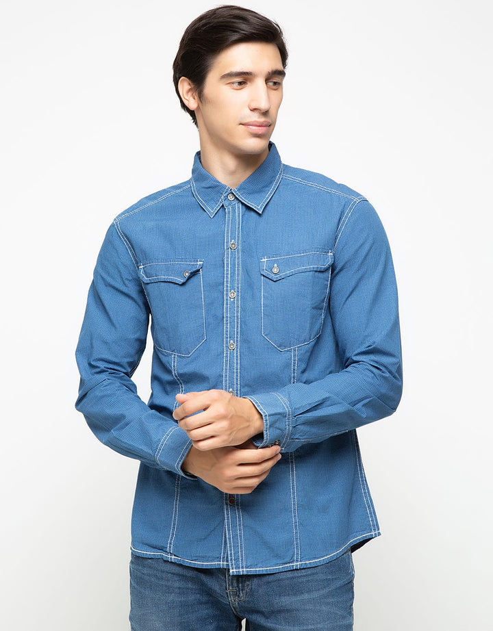Bombboogie Kemeja Lengan Panjang BLUE SHAPIRE