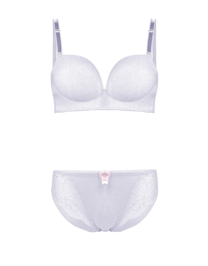 Cynthia Pastel Lacey Woman Bra Set