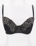 W LACE GREY BRA34 BL