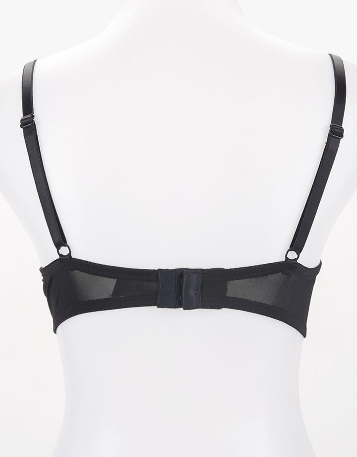 W LACE GREY BRA34 BL