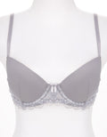 W LACE PGREY BRA34 P