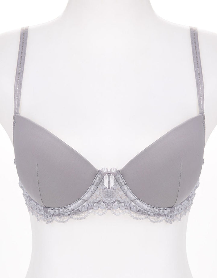 W LACE PGREY BRA34 P