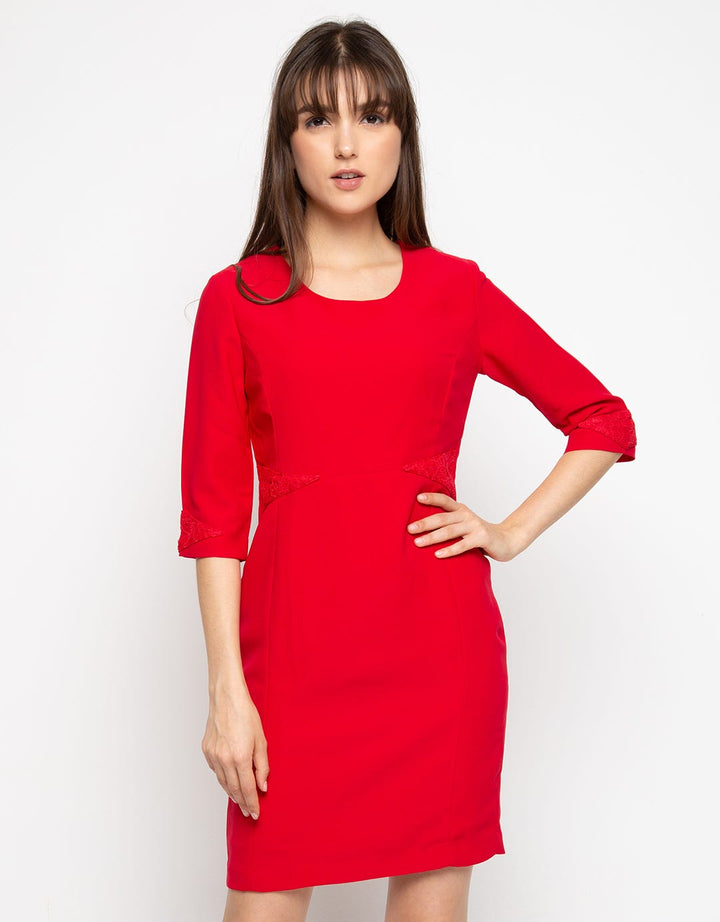 Cardinal Femme Dress Brokat