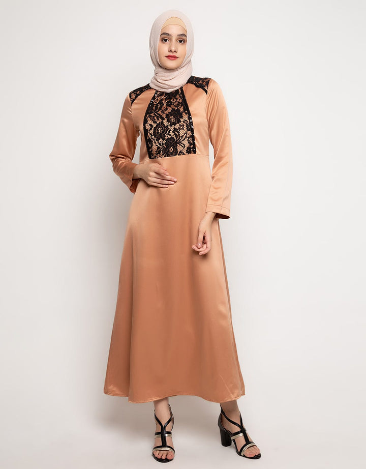 Cardinal Femme Gamis Aksen Bordir Floral