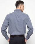 Cardinal Formal Kemeja Lengan Panjang Aksen Tekstur Cut Stripes