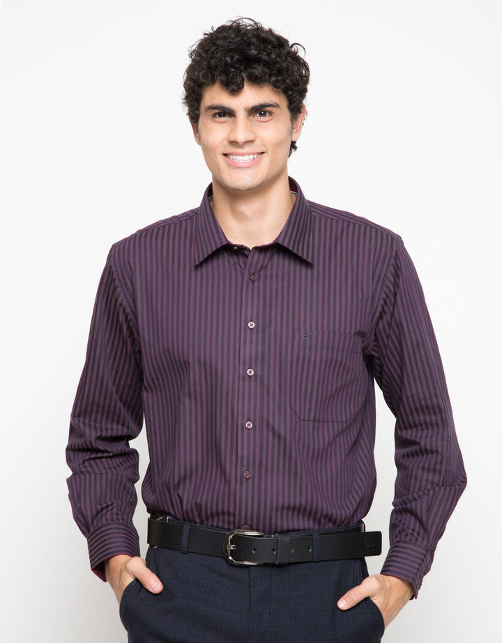 Cardinal Formal Kemeja Lengan Panjang Stripes