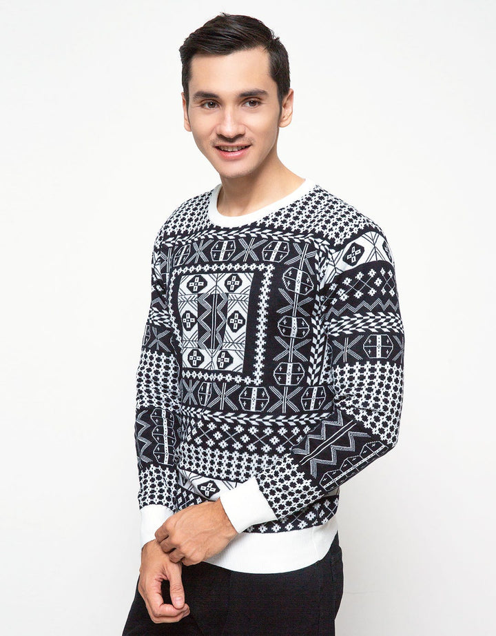 Cardinal Formal Sweater Aksen Bordir Etnik