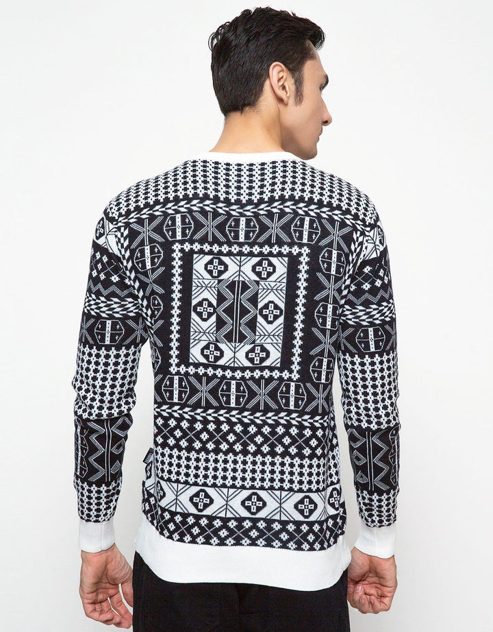 Cardinal Formal Sweater Aksen Bordir Etnik