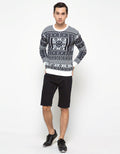 Cardinal Formal Sweater Aksen Bordir Etnik