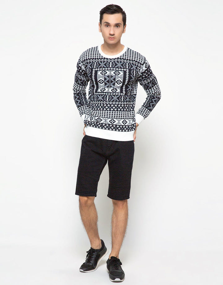 Cardinal Formal Sweater Aksen Bordir Etnik