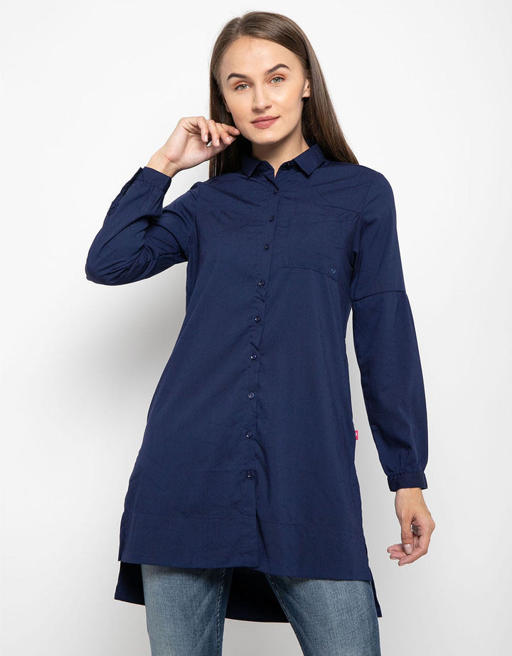 Cardinal Girl Textured Accent Tunic
