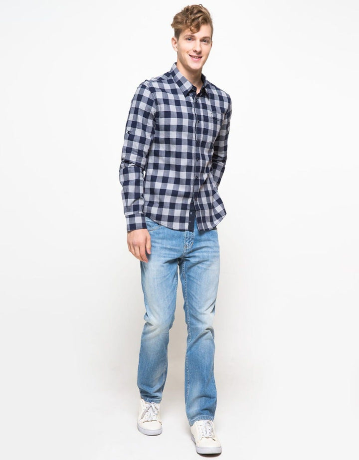 Cardinal Jeans Two Tone Plaid Shirt