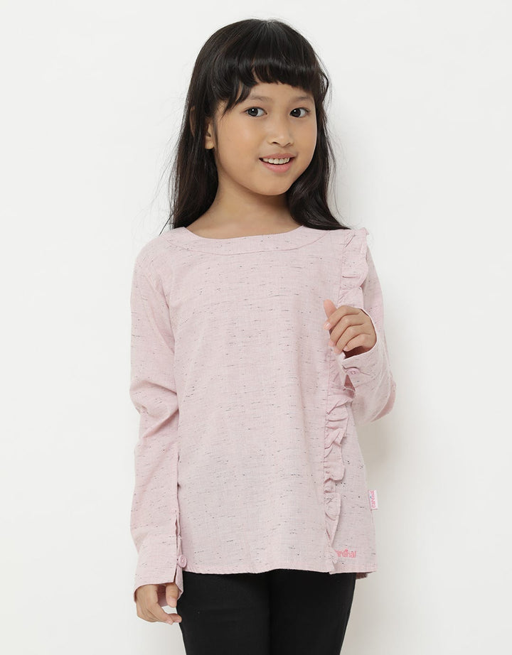 Cardinal Kids Girl Long Sleeve Blouse Ruffles Detail