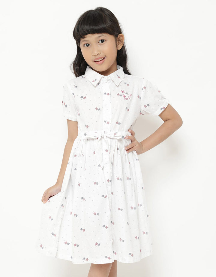 Cardinal Kids Girl Dress Print Stars & Dots