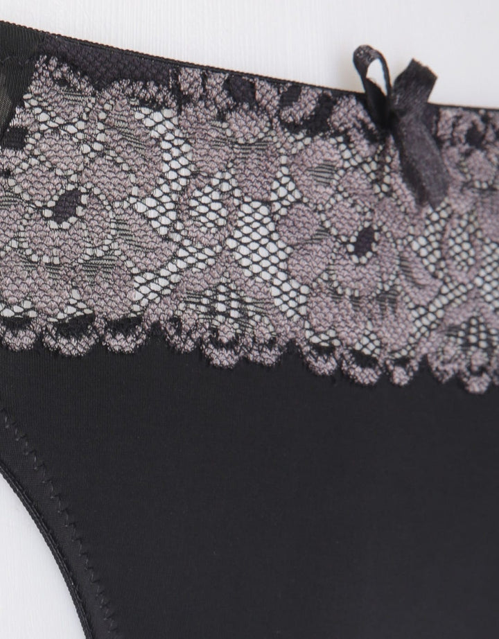 LACE GREY MINI BLK25