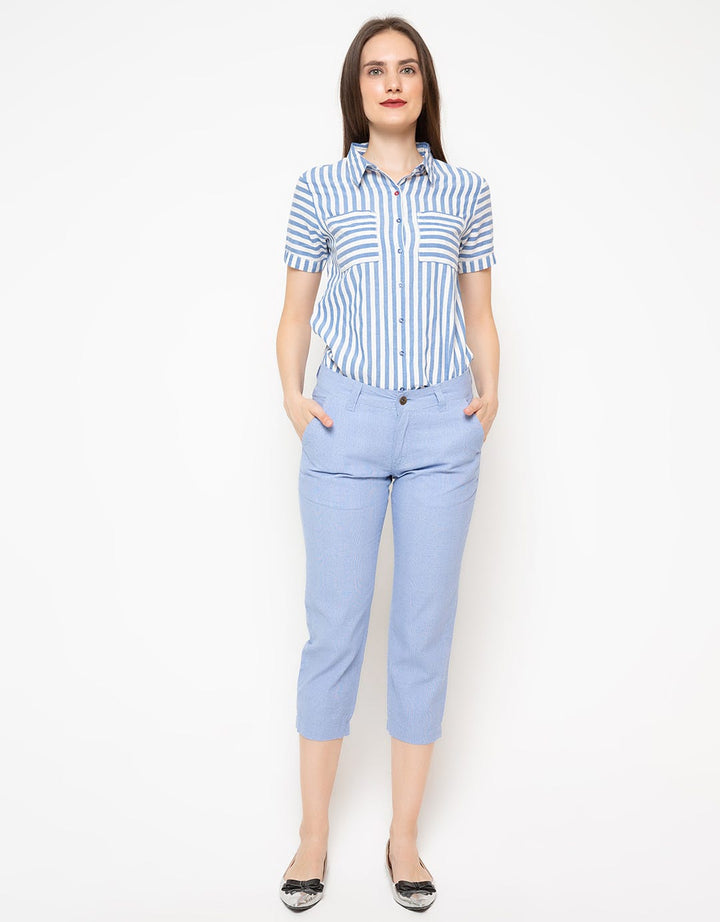 Lois Girl Twill Straight Capri FTC 240 BU