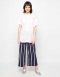 MKY Clothing Stripe Long Culotte Pants