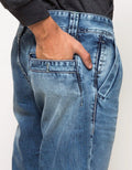 Lois Celana Panjang Jeans Aksen Washed Muda