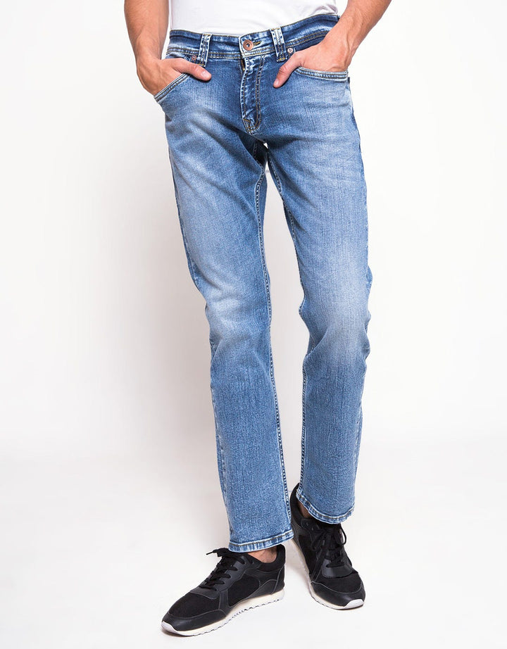 Lois Celana Jeans Panjang Pria Slim Fit Washed