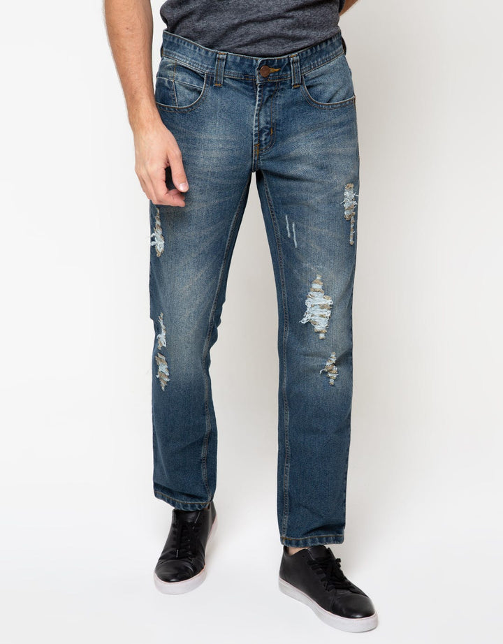 Watchout Jeans Celana Panjang Detail Shredded