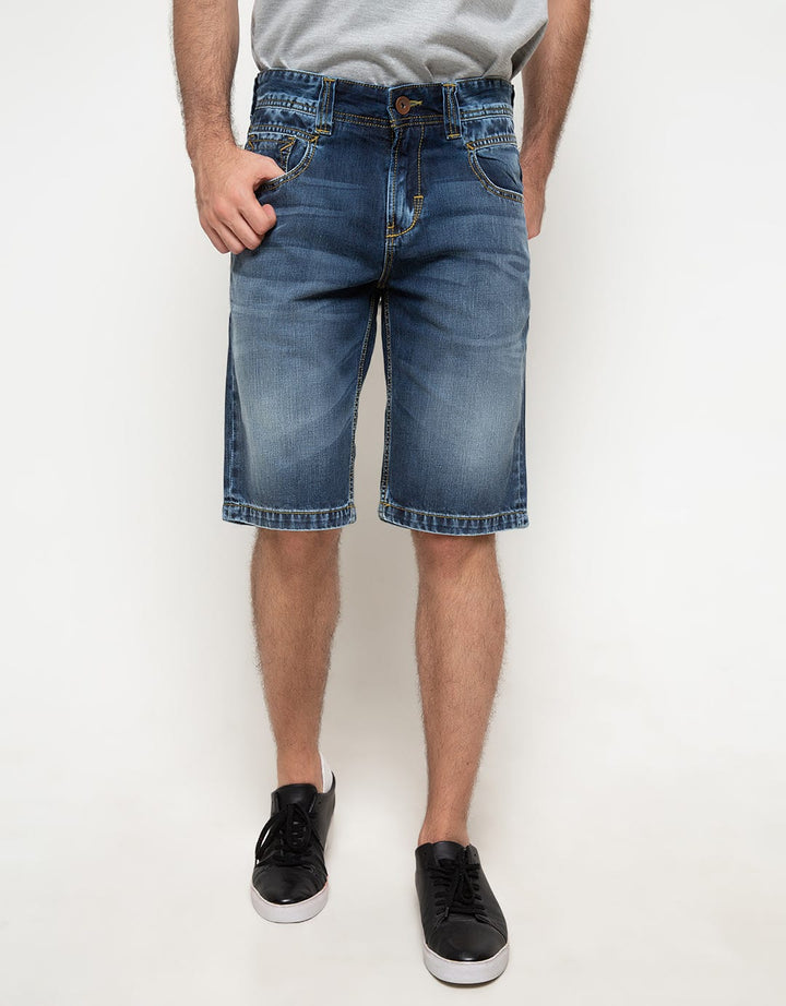 Lois Celana Pendek Jeans Aksen Washed