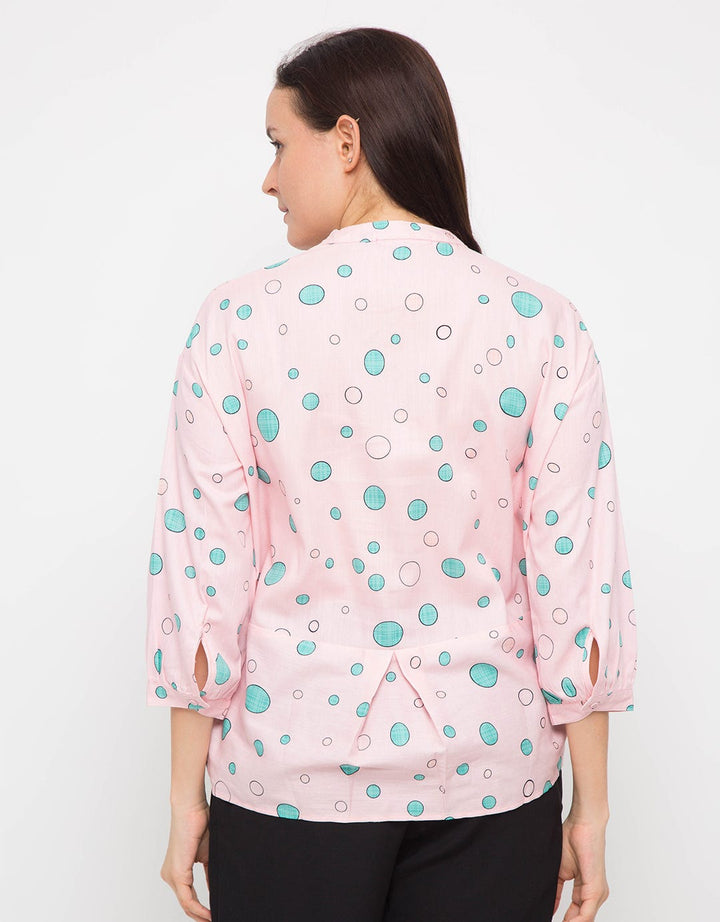 Chic Girl Kemeja Oversize Polkadot