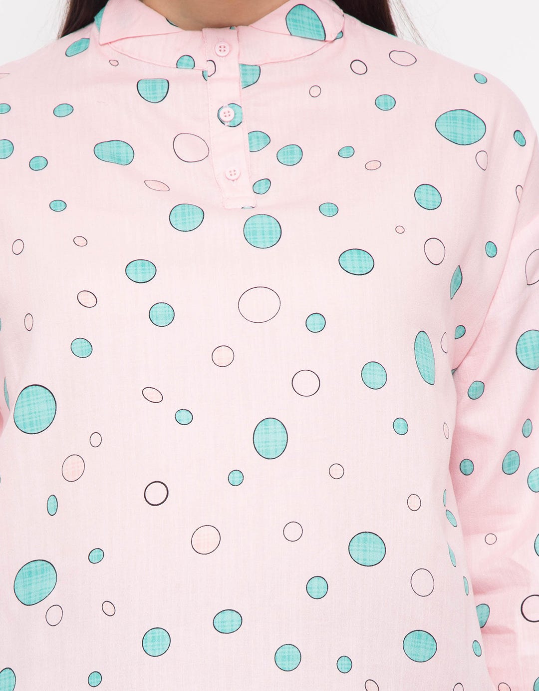 Chic Girl Kemeja Oversize Polkadot