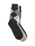 Cole Kaos Kaki Pria Cas Argyle Assortive