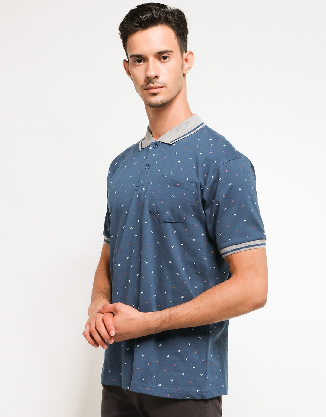 Cole Polo Shirt Print Shark Tail