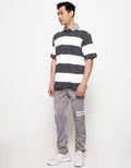COMPETITION Polo Stripe Ab Jaquard Pria